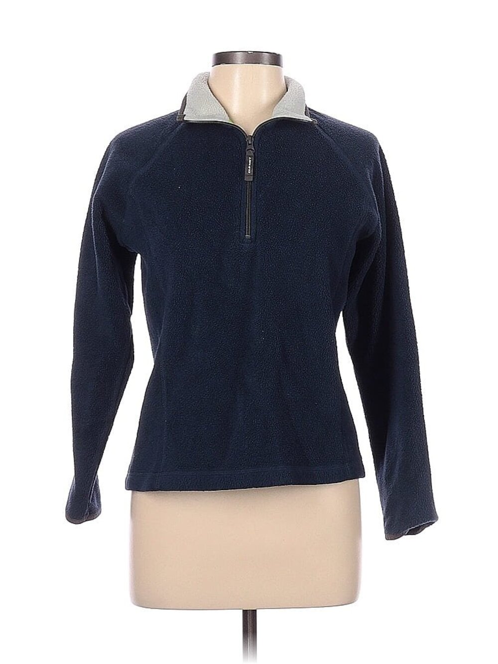 Old Navy 1/4 Zip Fleece Women's Large - Dark blue with Light Grey COllar